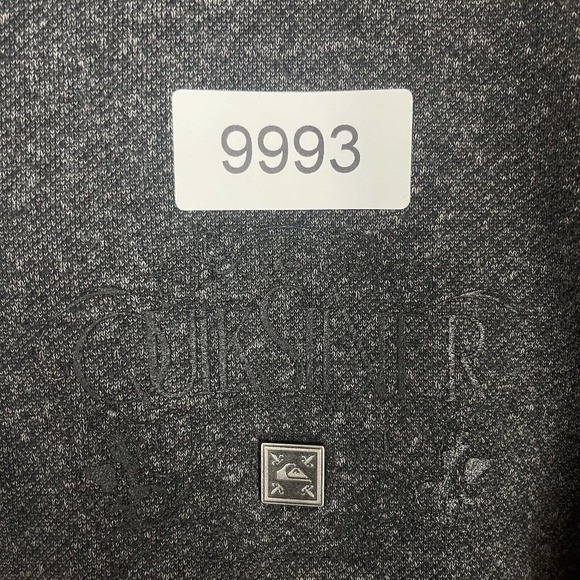 Quicksilver Hoodie Sweatshirt Mens L Long Sleeve Gray Pockets Logo Heavyweight‎ - Picture 11 of 11